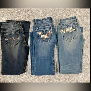 Size 26 miss mes and size 26 silver jeans